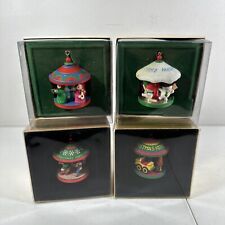 Hallmark Tree-Trimmer Twirl About Motion Carousel Christmas Ornament Lot 1978-83 picture