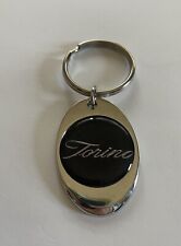 Ford Torino Keychain Lightweight Metal Chrome Style Finish Ford Key Chain Black picture