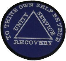 ALCOHOLICS ANONYMOUS AA TO THINE OWN SELF BE TRUE PATCH - Veteran Owned Business picture