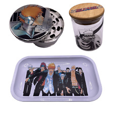 Bleach Anime Spice Grinder, Stash Jar, Rolling Tray Set (Designs  2) picture