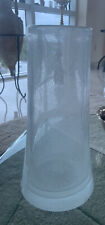 mid century modern Massive Icy Snow Flakes Glass Vase Frosted Murano XL As Is picture