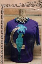 Parrot on Palm Tree Iron-on Pattern, Vintage Bee Hive, 6666 NEW Crafts picture