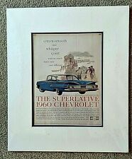 1960 Chevrolet Vintage Print-Guaranteed Genuine 60 years old 13.5