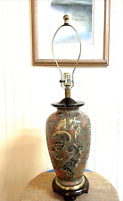 Vintage Frederick Cooper Painted Chinoiserie Porcelain Urn Lamp picture