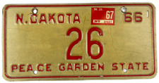 North Dakota 1967 Old License Plate Garage #26 Man Cave Wall Decor Collector picture