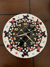 Mary Engelbreit Ceramic Clock - DOGS TERRIER - Tested picture