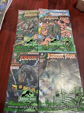 Jurassic Park #1 2 3 4 (1993) Full Run 1-4 /Topps Comics 4x Sealed w/cards ~NM+ picture