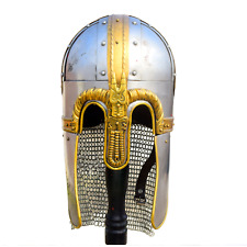 Medieval Viking Helmet with Chainmail Warrior Armor Knight 18 GA-ICA-HLMT-003 picture