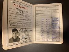 Russian Soviet Communist Party Membership And Dues Book Cold War Era Memorabilia picture