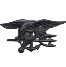 Genuine U.S. NAVY BADGE: SPECIAL WARFARE（SEAL） Black Breast Badge Pin Insignia picture