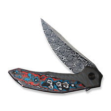 WE Knife Merata 22008B-DS1 Tiger Stripe Damasteel 1/205 Pocket Knives picture
