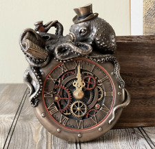 Handmade Steampunk Asymmetrical Nostradamus Octopus Figurine Abstract Wall Clock picture