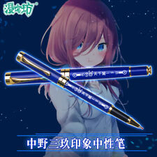 The Quintessential Quintuplets Nakano Miku Anime Stationery Metal Signature Pen picture