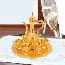 Tea Set Turkish Coffee Set W/Pot 6 Cups Wedding Vintage Birthday Teapots Set  picture
