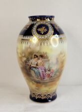 Royal Vienna Vase Portrait Vessel Austria 4.75 Inches Stamped Gold Painted  picture