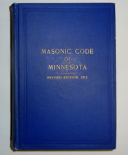 Antique 1915 Masonic Code of Minnesota Revised Edition Knights Templar Vintage picture