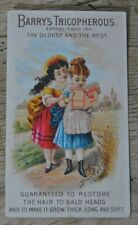 Victorian Trade Card 1880s BARRY's TRICOPHEROUS  Restore Hair to Bald Heads  picture