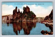 Crater Lake Nat'l Park OR-Oregon, Phantom Ship Rock Formation, Vintage Postcard picture