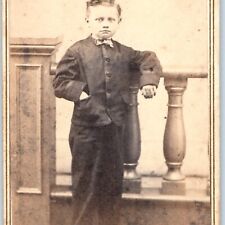 c1860s New Brunswick, NJ Handsome Little Boy Young CdV Photo Card RM Boggs H21 picture