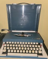 Vtg. Blue 1970's  Royal Sprite Japanese Manufactured Typewriter W/Case Works picture