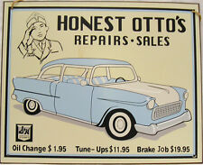 Honest Otto's Repairs Sales and Service  Car Mechanic Vintage Metal Sign picture