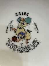 ap23- vintage bar coaster funny zodiac plate Trinket Dish Aries picture