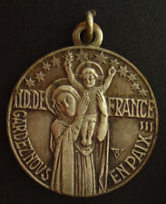 Vintage Our Lady of France Consecration 1638 1938 Medal Catholic Signed VR picture