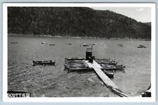 1940-50's SCOTTIES SUMMER CAMP PIER DOCK CANOES BOATS REAL PHOTO POSTCARD picture