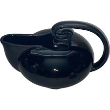 Vintage Camark USA Black Pelican Pitcher Ceramic Black tea pot.  Decor picture