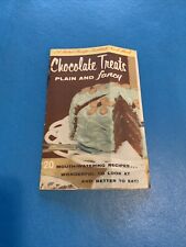 Vtg 1958 GM Personnel Staff Recipe Booklet Chocolate Treats Plain and Fancy Cook picture
