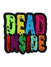 DEAD INSIDE Iron on Patch multicolour vampire horror mental health Goth Alt Emo picture