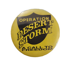 Vintage Operation Desert Storm PIN Button Pinback A Call to Freedom picture