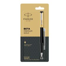 Parker Beta Premium Gold Fountain Pen Chrome Trim Gold Finish Cap + 1 Ink Free picture