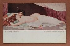 OBLIVION New love. Lesbian Nude Couple women Kiss. Tsarist Russia postcard 1909s picture
