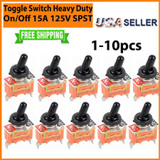 Toggle SWITCH ON/OFF Heavy Duty 15A 125V SPST 2 Terminal Car ATV Waterproof 1-10 picture