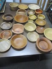 Lot of 22 Vintage Hand Turned Wood Bowls Most Stamped 