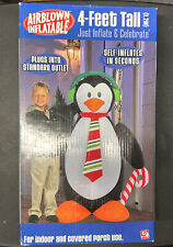 Gemmy 4ft Inflatable Blow Up Christmas Penguin Holiday Cheer Winter New in Box picture