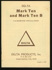1972 DELTA MARK TEN AND MARK TEN B TACHOMETER INSTALLATION BOOKLET 20-29 picture