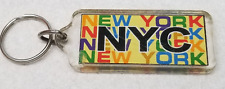 NYC New York Keychain Punk Rainbow Colorful Plastic 1980s Vintage picture