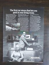 Vintage 1969 Panasonic Home Stereo Full Page Original Ad 1223 picture