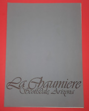 Vintage La Chaumiere Restaurant Menu Scottsdale Arizona 12 x 16 1/2