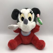 Baby Mickey Mouse Applause Vintage Plush Stuffed Animal Red Suit Drumstick AS IS picture