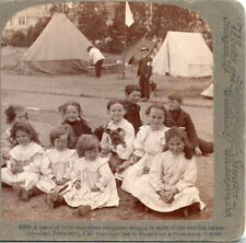 SAN FRANCISCO EARTHQUAKE, A Band of Little Homeless Refugees--Stereoview E72 picture