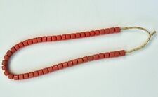 LARGE Strand Big Beautiful European Antique Coral Glass AFRICAN TRADE BEADS picture