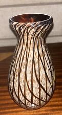 Vinci Art Glass Vase by Dynasty Gallery Studio Glass Hand Crafted Vase Browns picture
