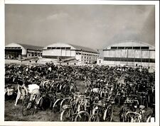 GA106 1953 Original Tavoularis Photo BICYCLES OUTNUMBER PLANES AT AIR SHOW PARIS picture