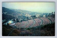 Hollywood CA-California, Hollywood Bowl, Amphitheatre, Crowd Vintage Postcard picture
