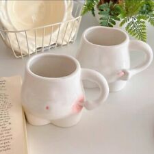 Cute ceramic fat belly poke mug/coffee cup with arm handle picture
