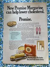 Vintage 1973 Promise Margarine Print Ad Lowers Cholesterol picture