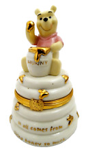 Disney Lenox Treasures Pooh's Honey Pot Treasure Trinket Box With Charm picture